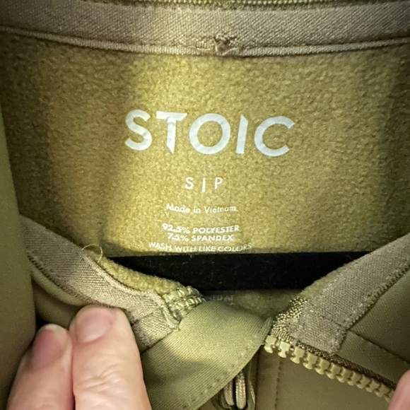 STOIC Woman tech fleece green zippered gorpcore activewear running jacket S - Picture 7 of 16